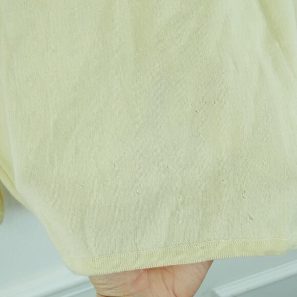 St. Croix XL Sweater V Neck Pullover Golf Butter Yellow THRASHED Vintage Grandpa - Picture 7 of 14